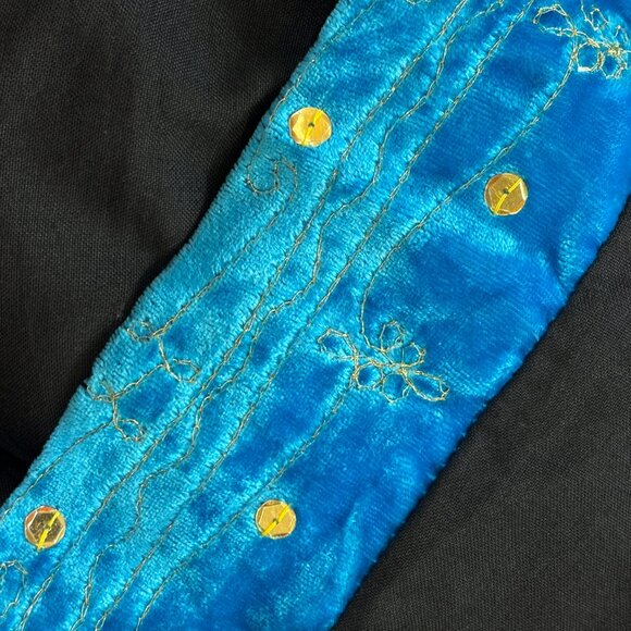 MYST Festival Mirrored Circle Tiered Gathered Black Dancing Skirt EUC - Picture 15 of 15